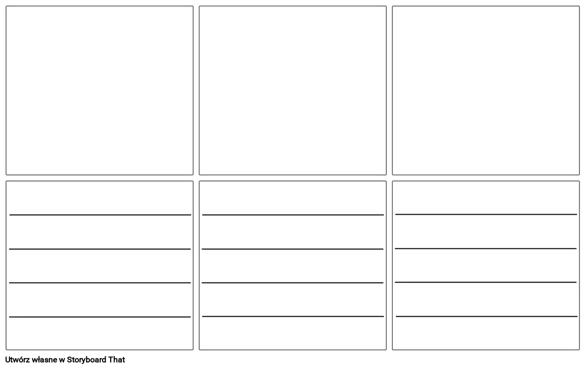 Pusty szablon storyboardu z liniami