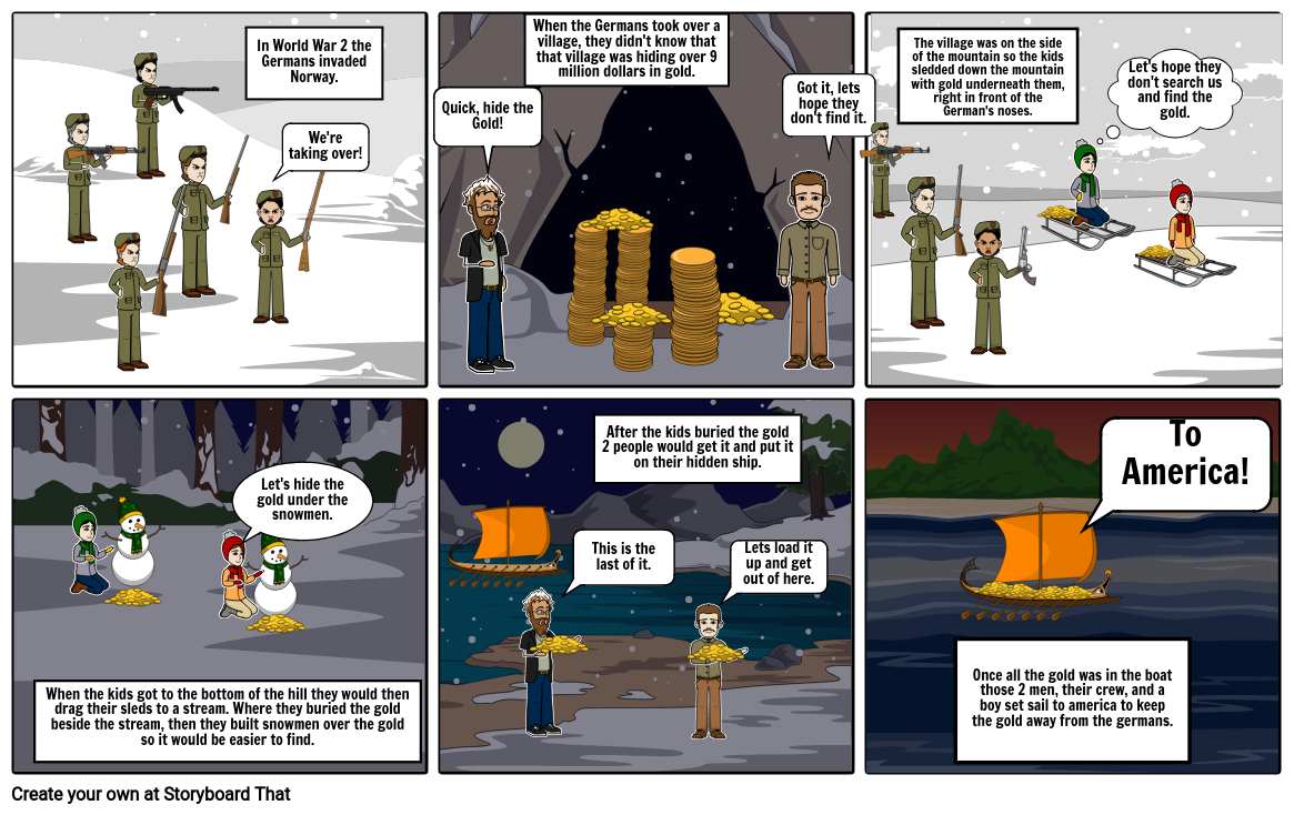 Snow Treasure StoryBoard Storyboard by pmont