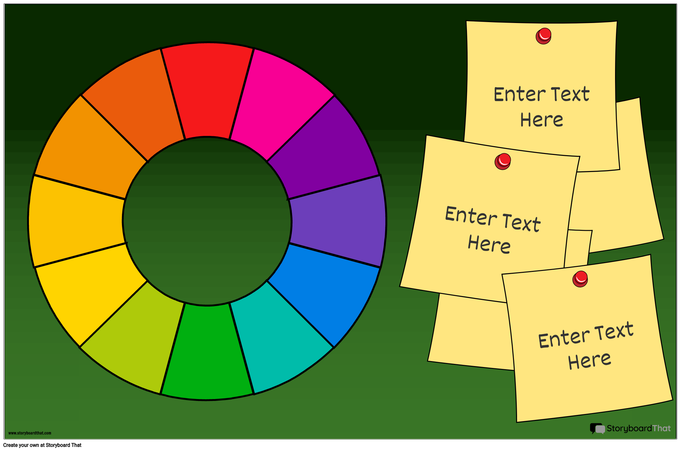 Color Wheel Poster Template Storyboard By Poster templates