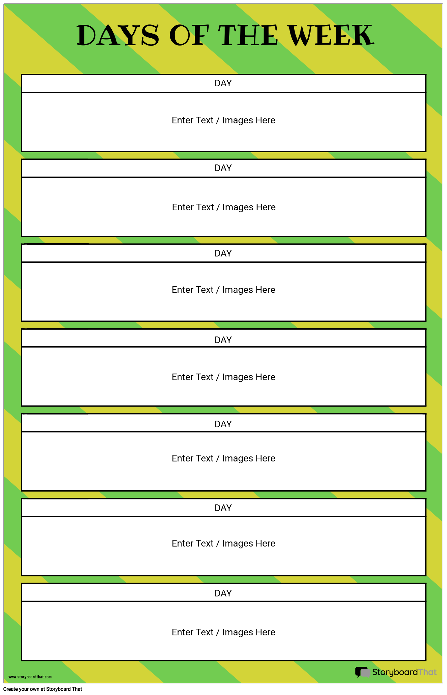 Daily Routine Chart Template — Daily Schedule Maker | StoryboardThat