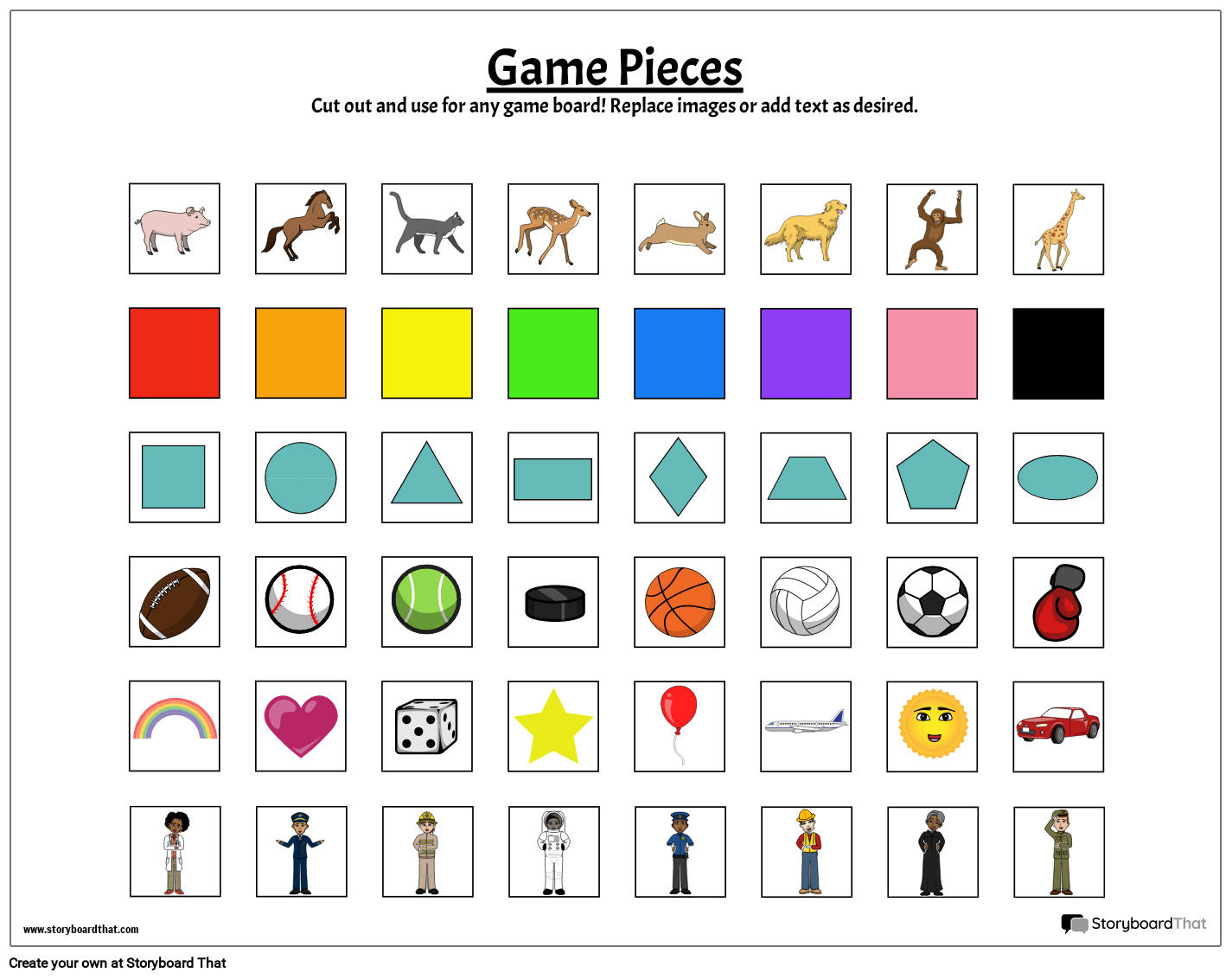 printable board game templates