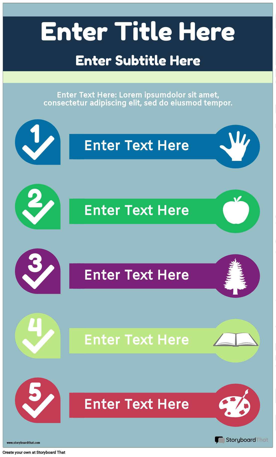 Free Class Checklist Template Storyboard by poster-templates