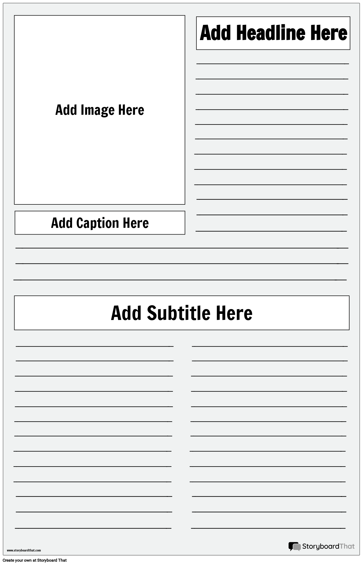 Make A Newspaper Project Newspaper Poster Template