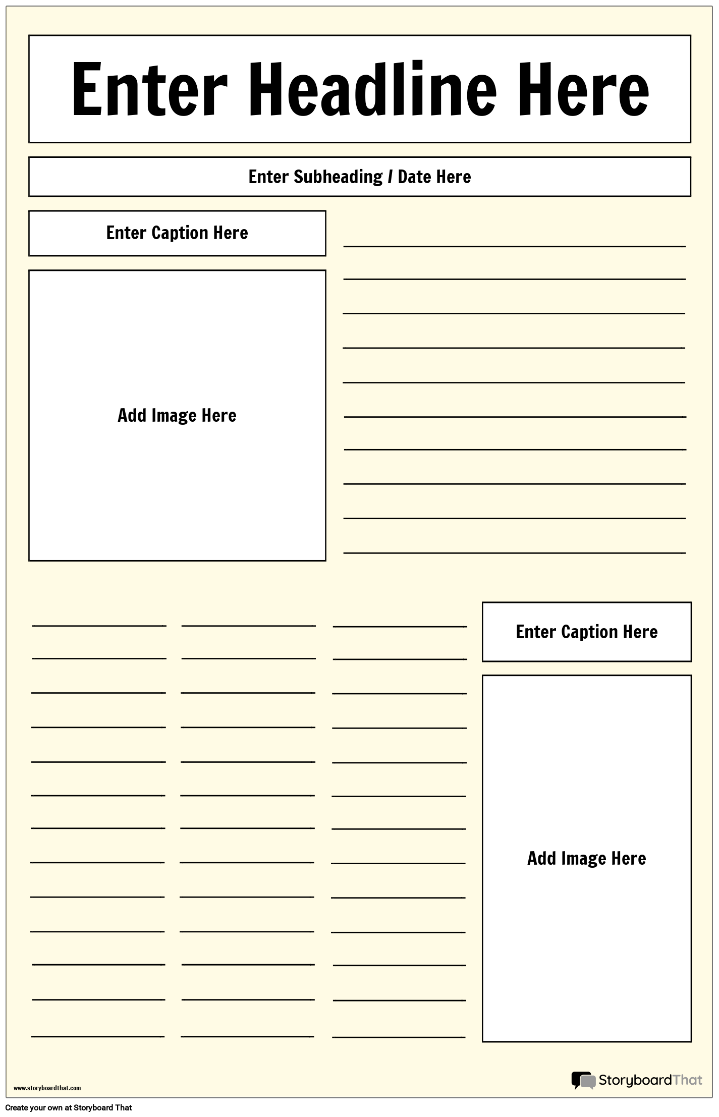 Make A Newspaper Project Newspaper Poster Template