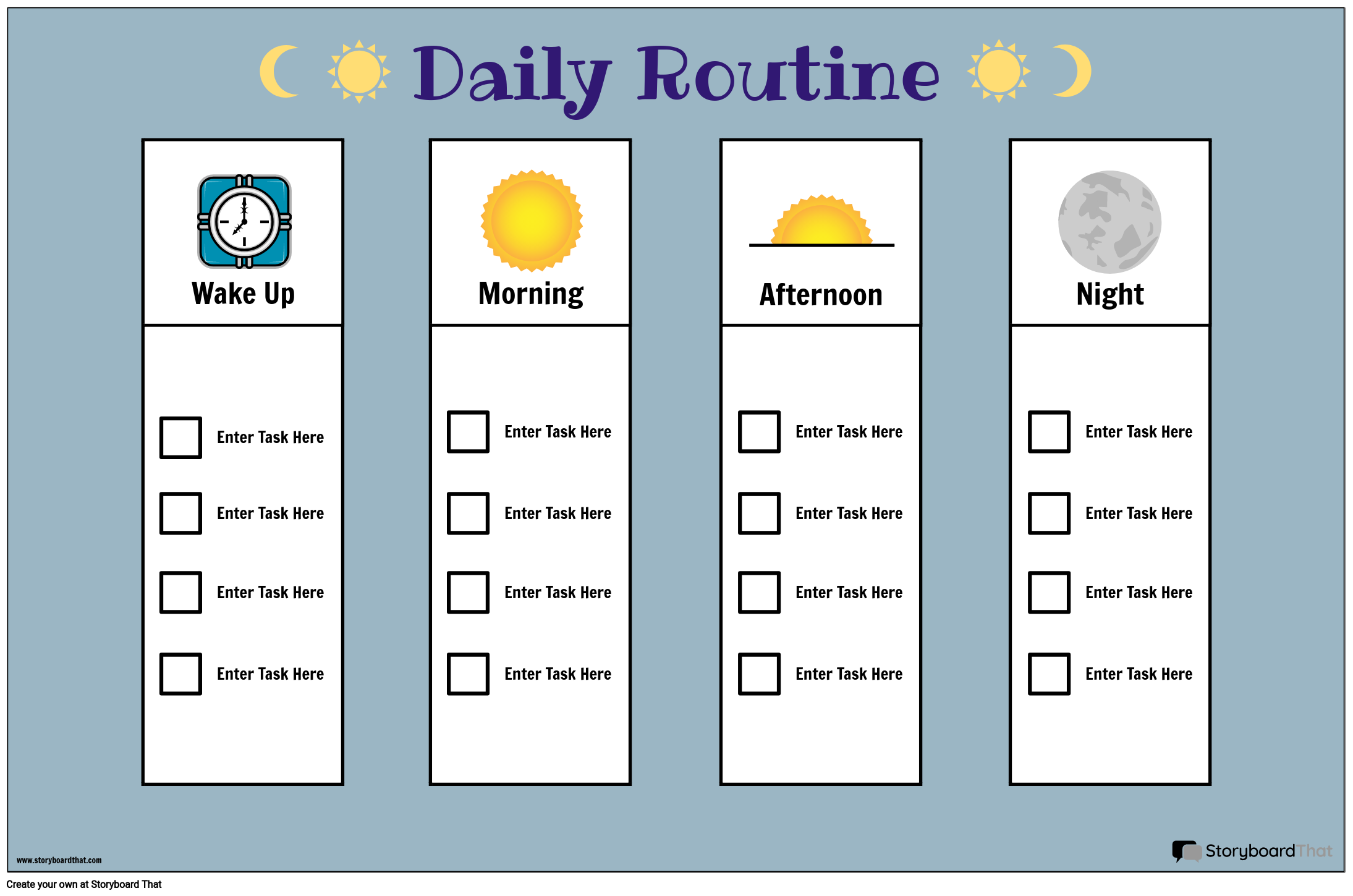 Morning Routine Chart For Adults