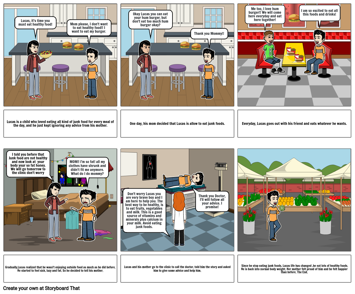 The Foodaholic Kid Storyboard by ppatena