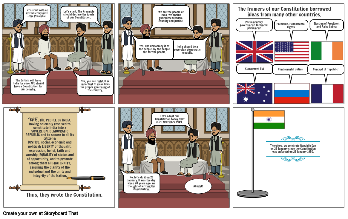 Constitution of India Storyboard by praseed