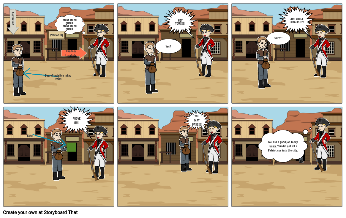 Patriot vs. Loyalist Storyboard by pretty_platypus