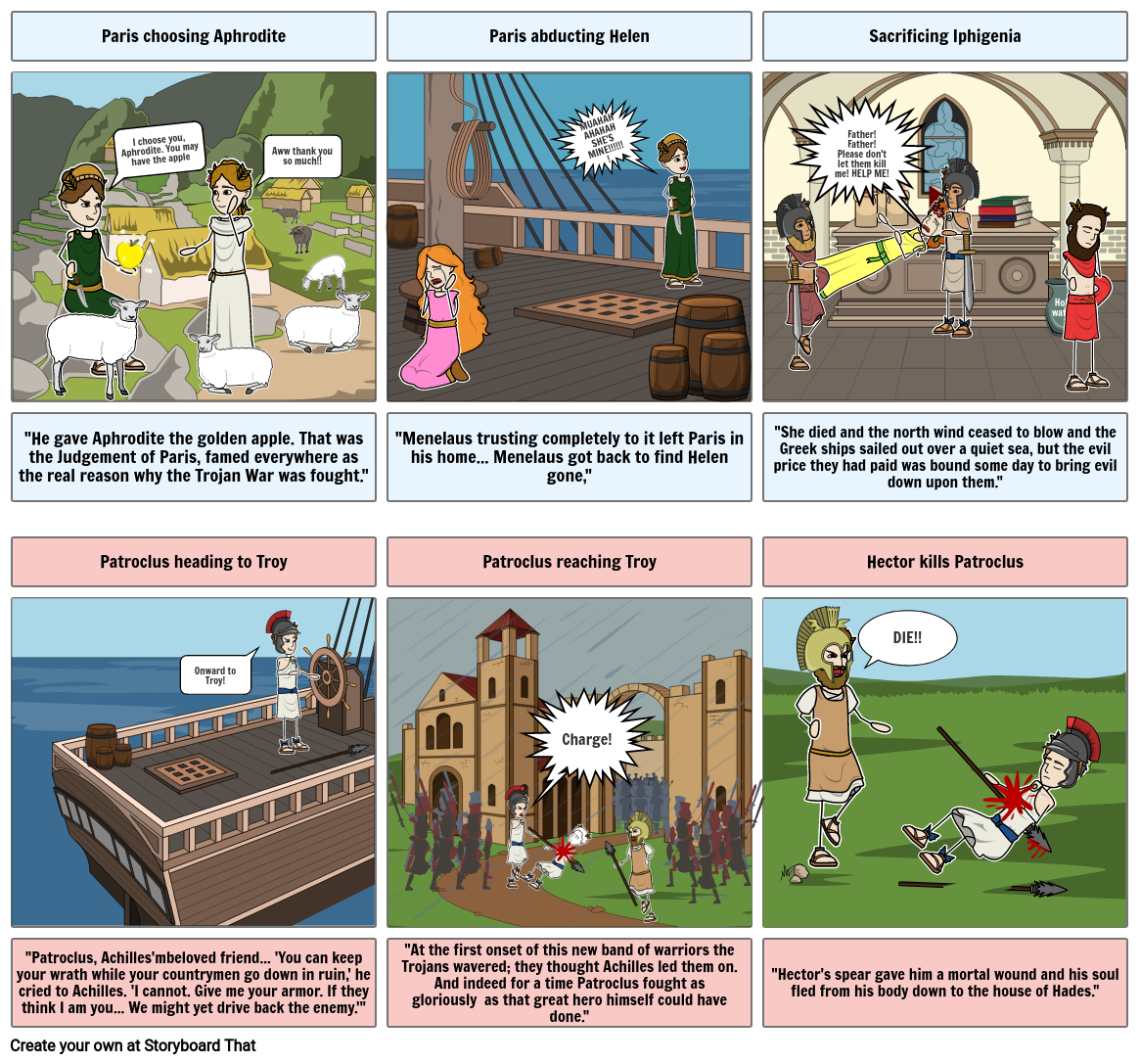 Iliad Review Storyboard by priti_g
