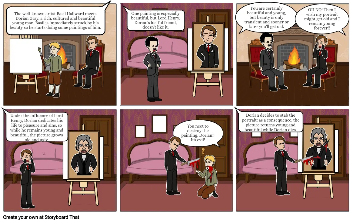 The picture of Dorian Gray Storyboard by profgdm