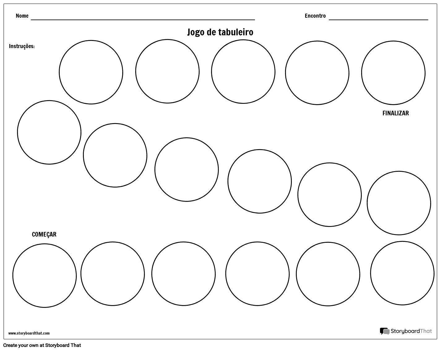 Círculos de Jogo de Tabuleiro Storyboard by pt-examples
