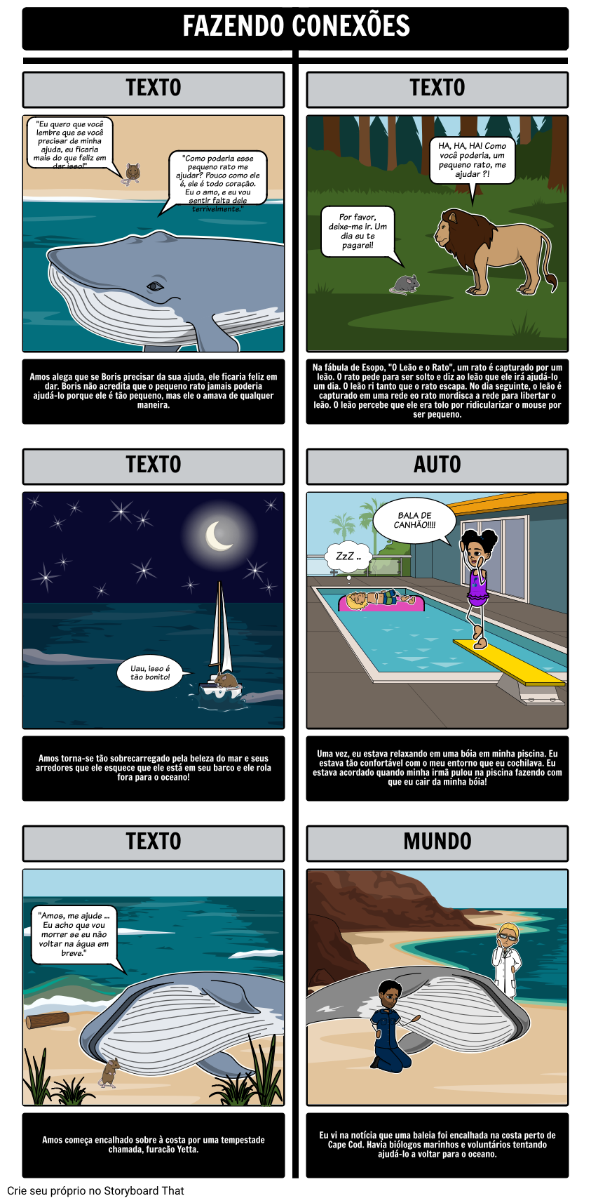 Conexões de Texto Amos e Boris Storyboard by pt-examples