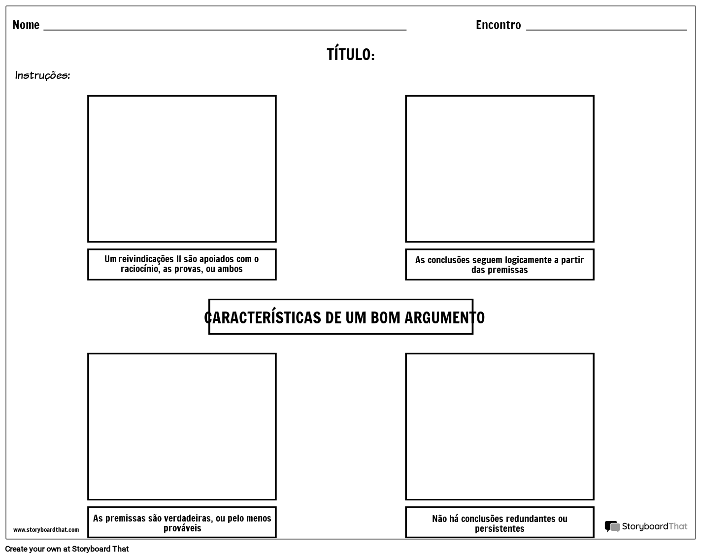 Debate Tra os De Um Bom Argumento Storyboard Par Pt examples