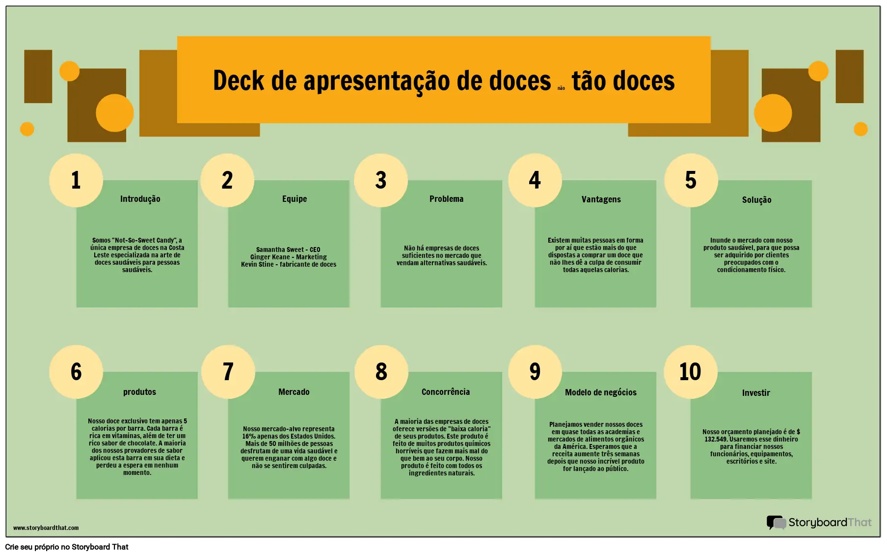 Exemplo de Informações do Pitch Deck