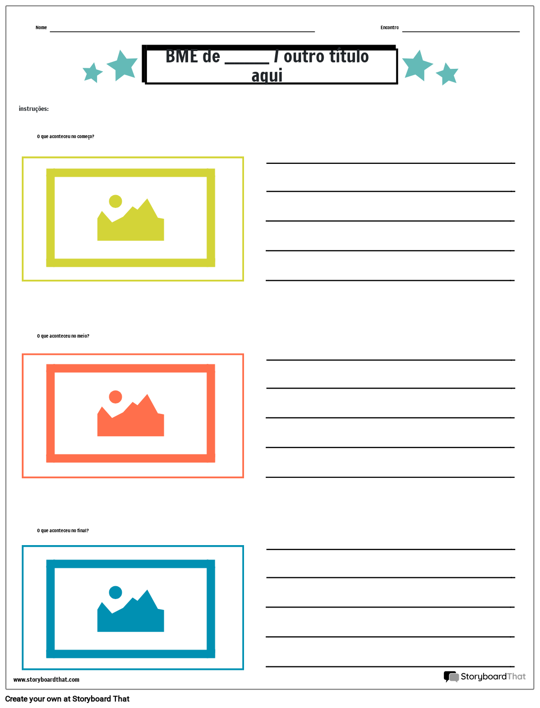 Imagem BME e cor das linhas Storyboard por ptexamples