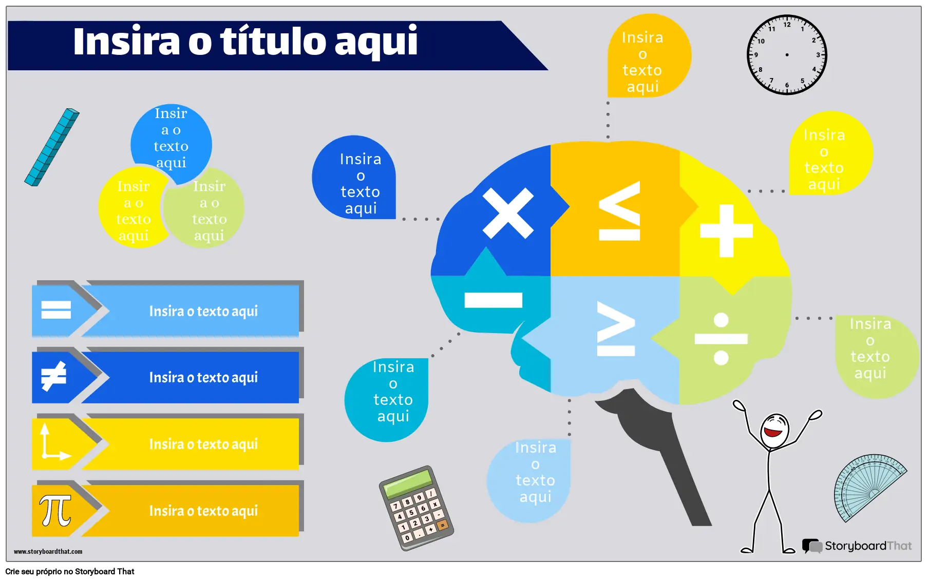 Infográfico de Matemática Paisagem Colorida 4