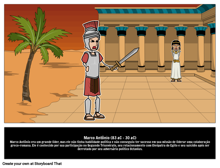 Quem foi Marco Antônio? Storyboard por ptexamples