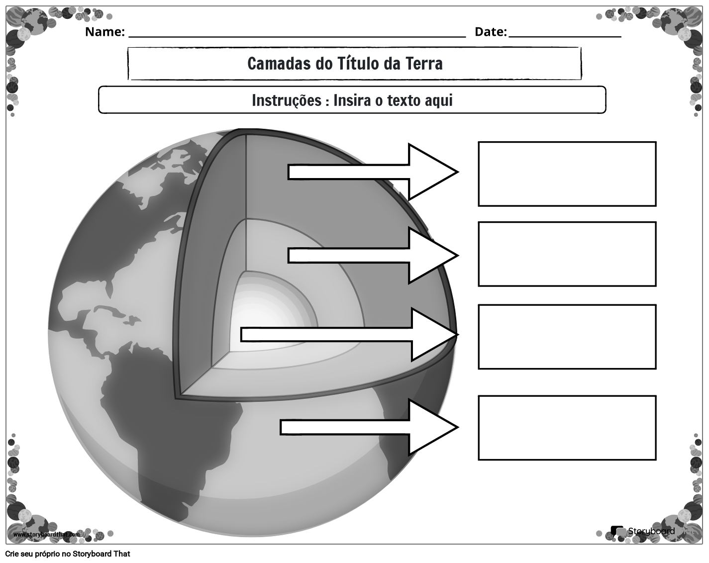 Modelo de camadas da terra em ciências da terra