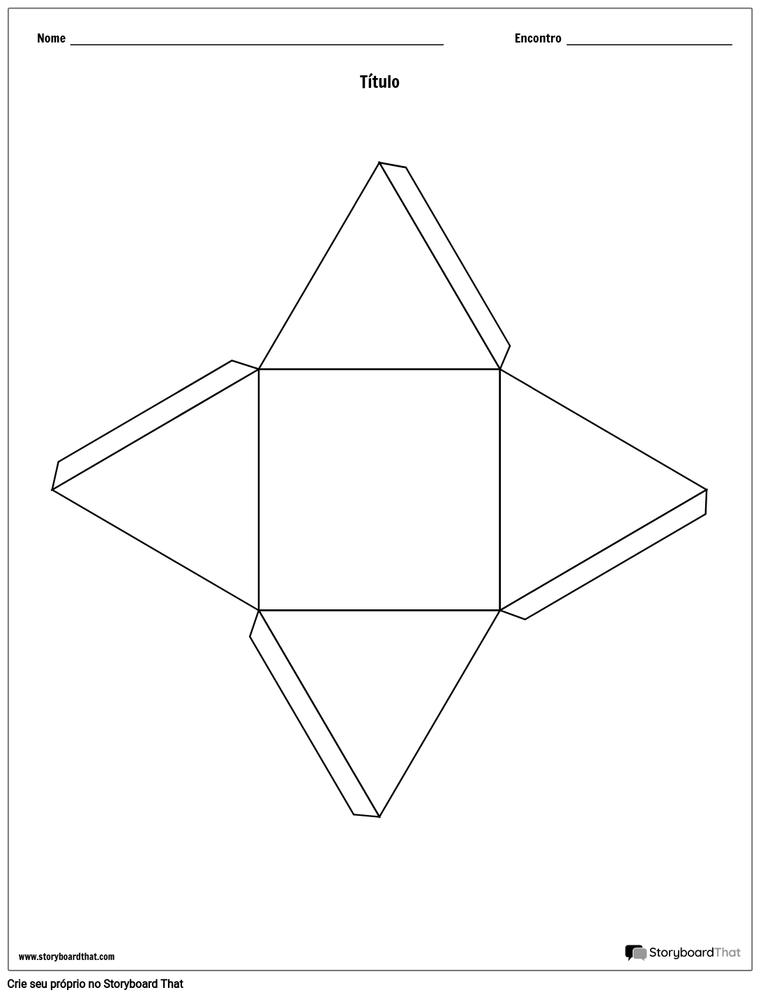 Modelo de Cubo da História da Pirâmide Storyboard