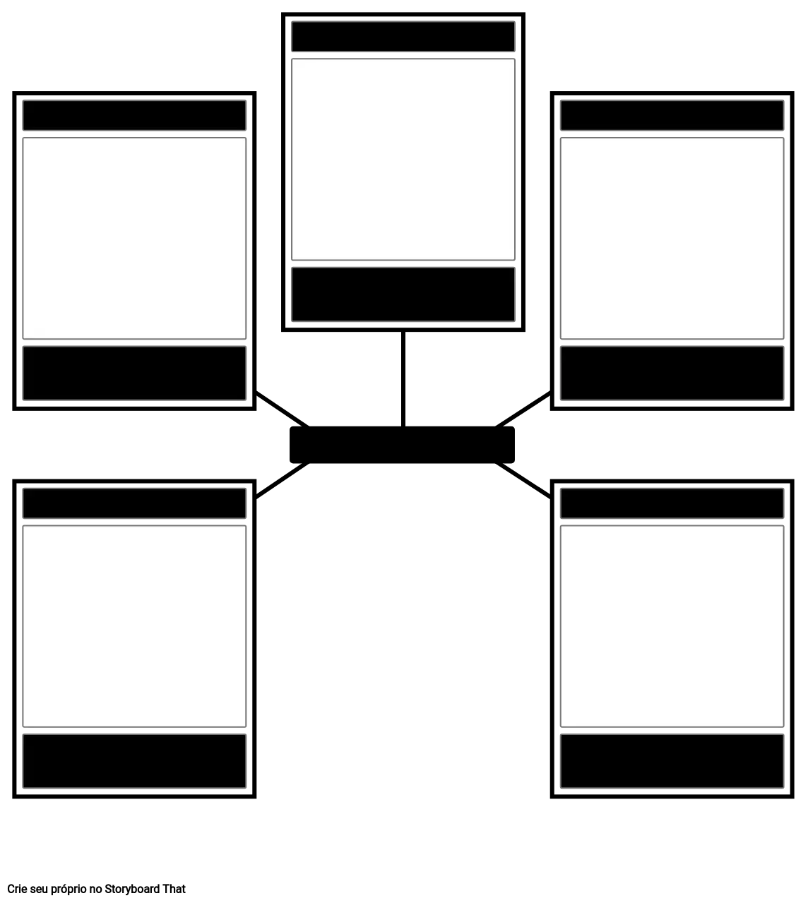 Modelo De Mapa De Aranha De 5 Células Storyboard 7113