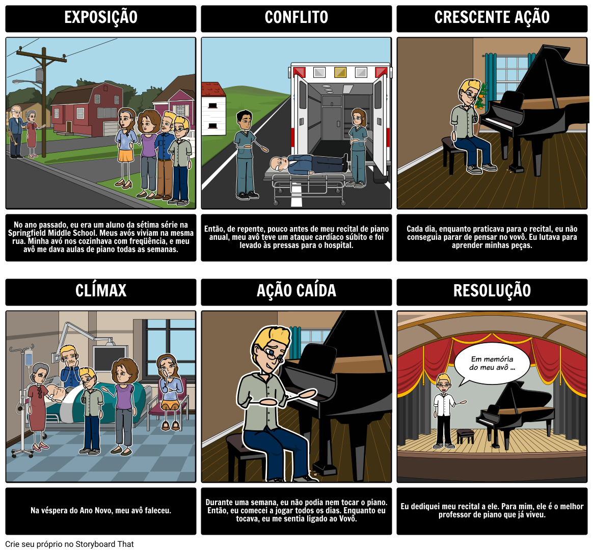 Exemplo de Estudante Minecraft Storyboard por pt-examples