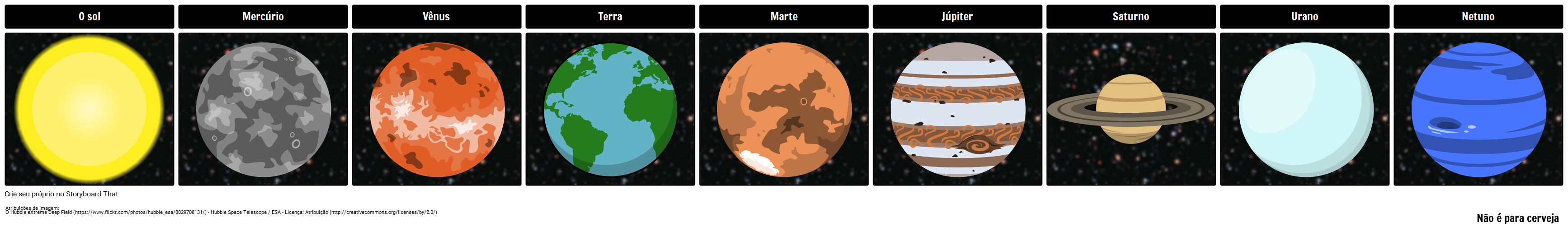 O Sistema Solar Storyboard By Pt-examples