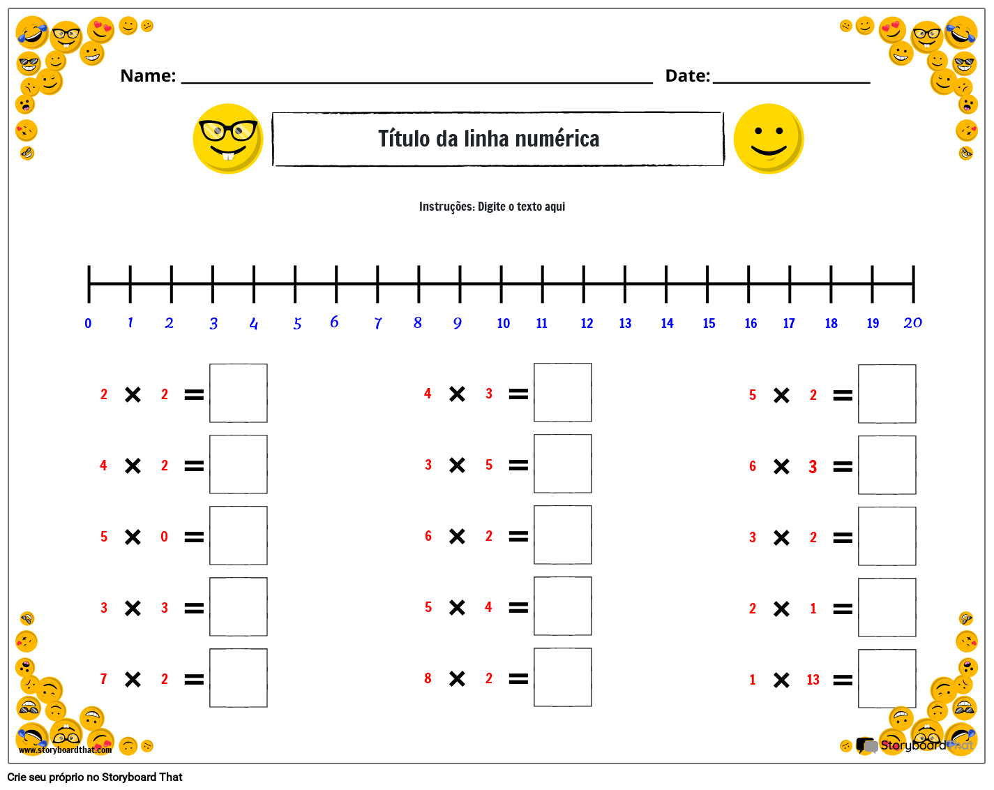 planilha-de-linha-num-rica-com-tema-emoji-storyboard