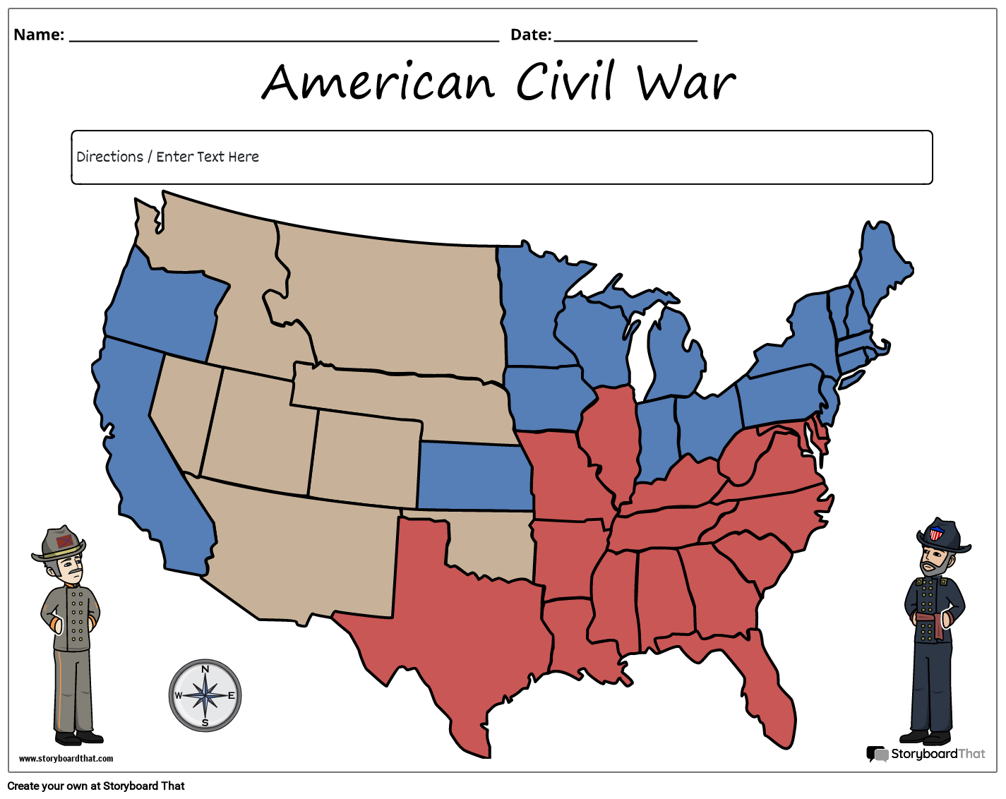 Planilha De Mapa Da Guerra Civil Storyboard By Pt Examples 