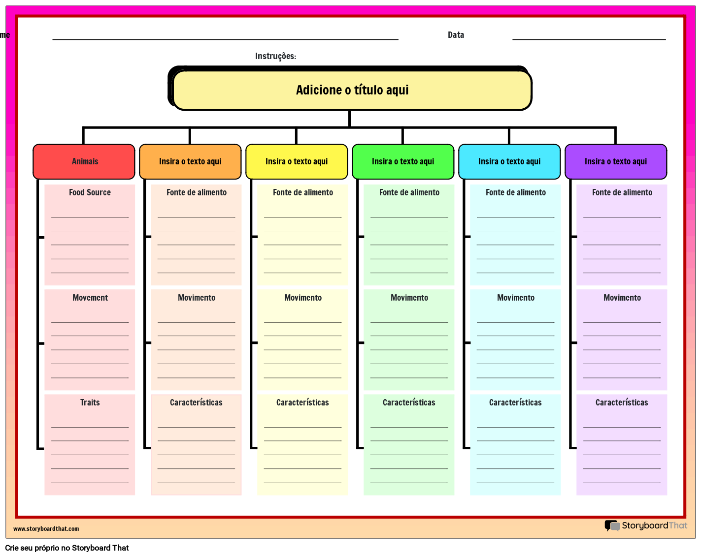 Planilha dos Reinos da Vida Storyboard by pt-examples