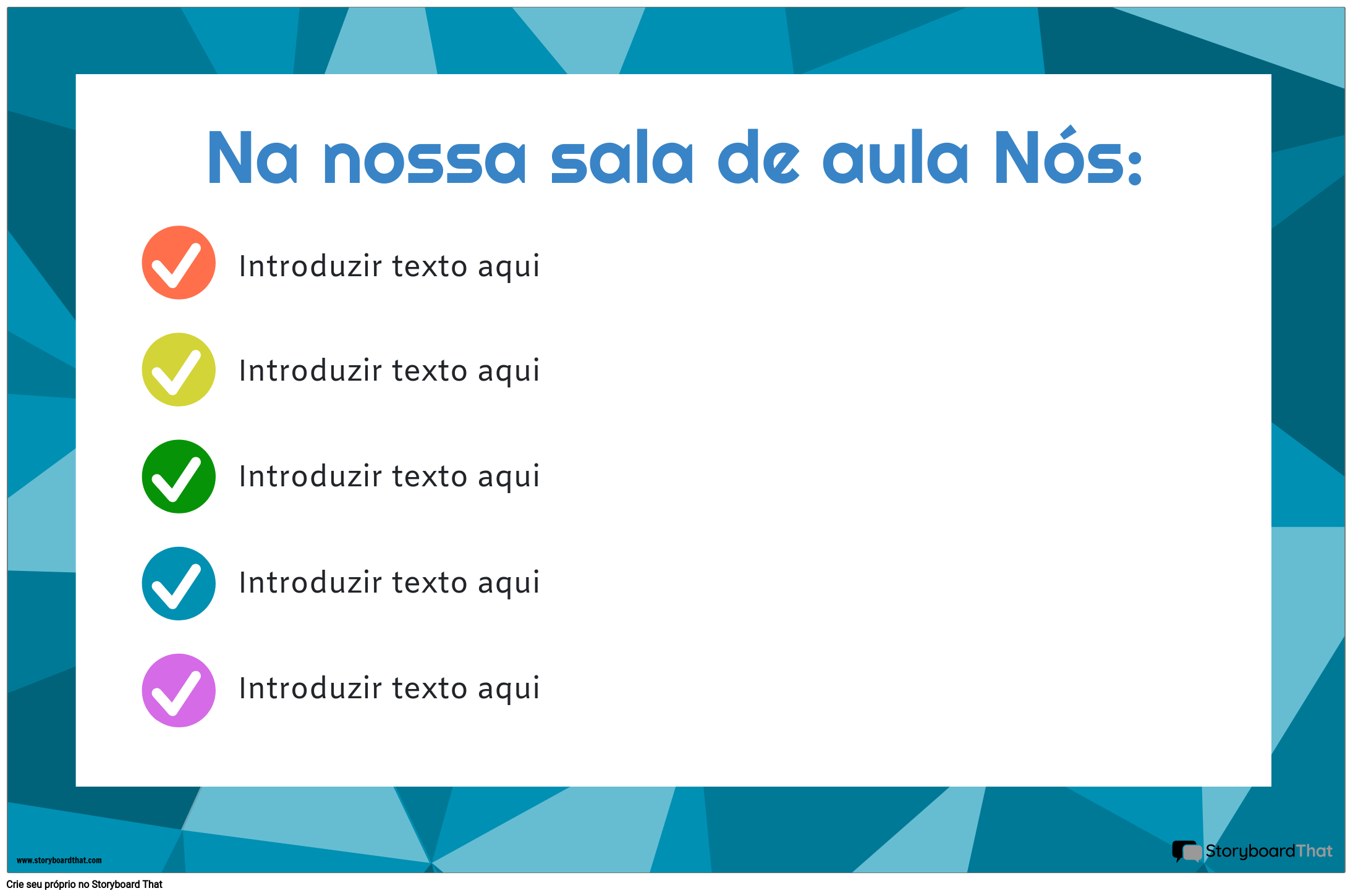 Regras Da Sala De Aula 6 Storyboard By Pt Examples 0261