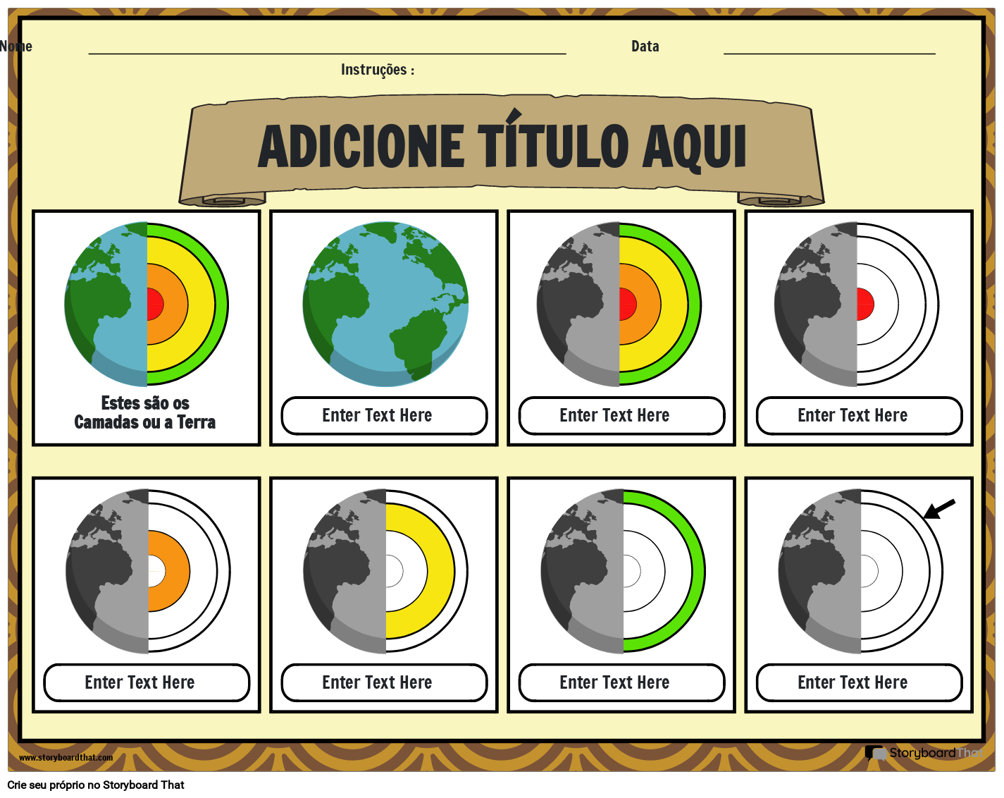 Rotule as Camadas da Terra Storyboard por pt-examples