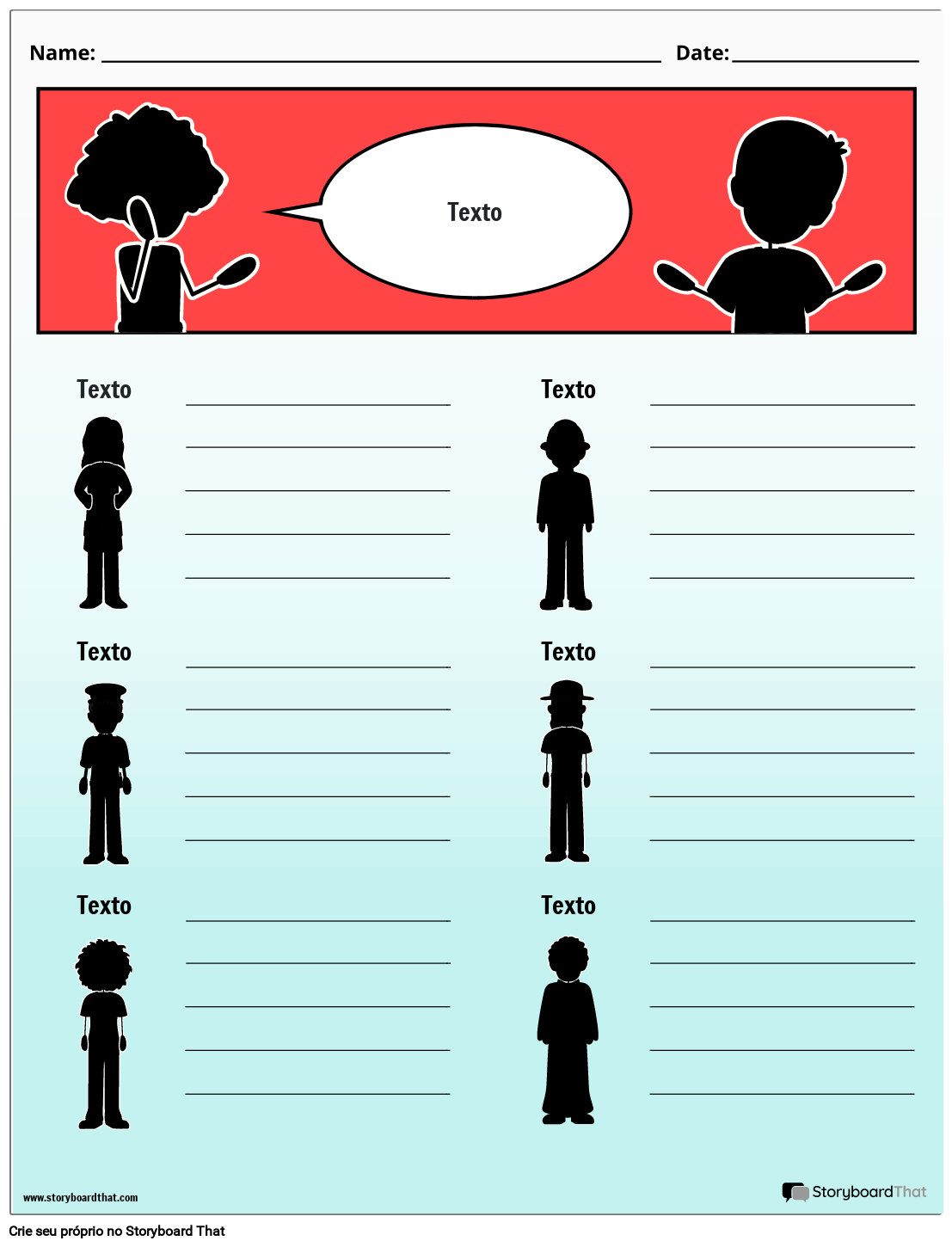 Ta Retrato Cor 1 Storyboard Par Pt Examples