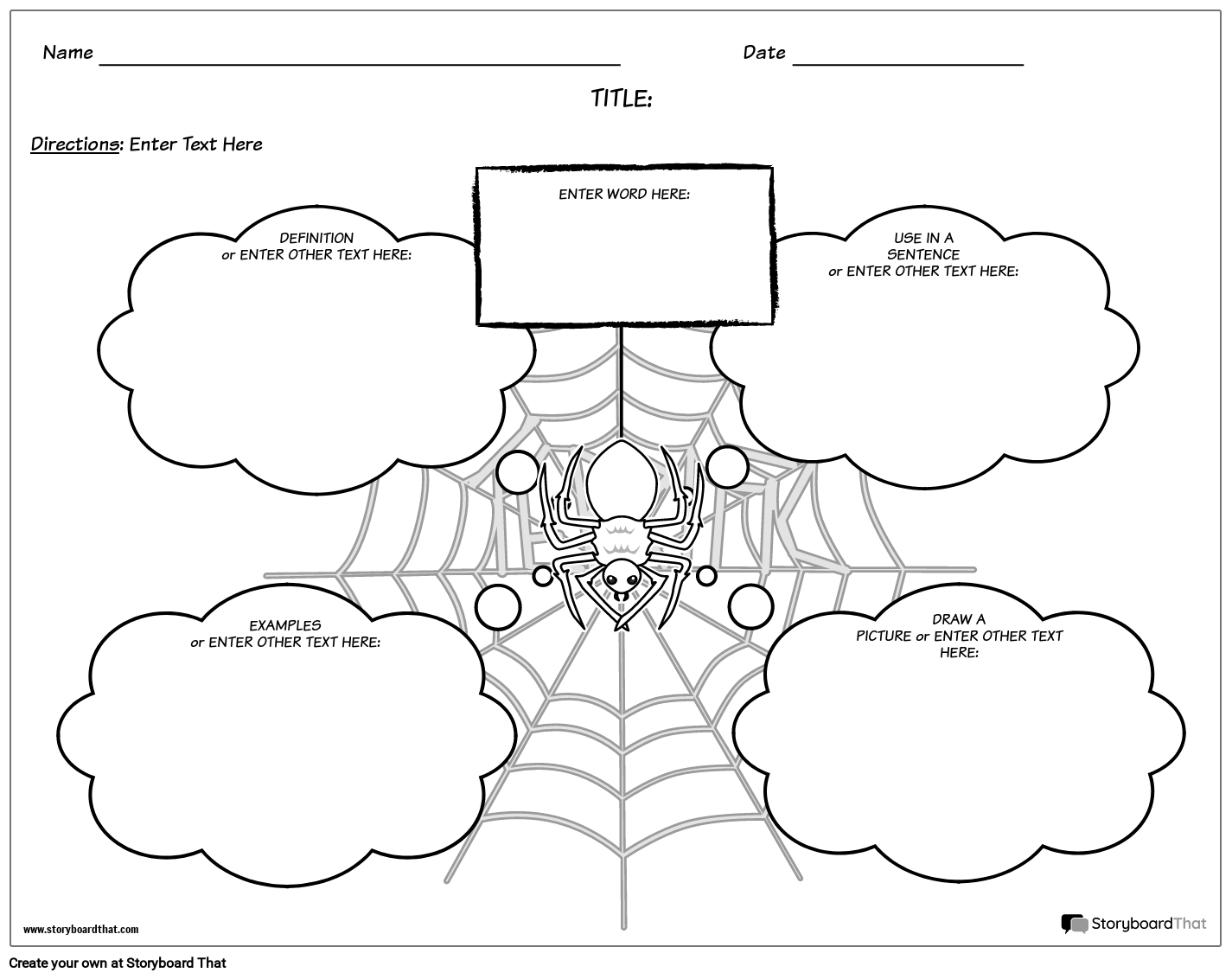 Modelo Do Mapa Da Aranha Storyboard By Pt Examples 