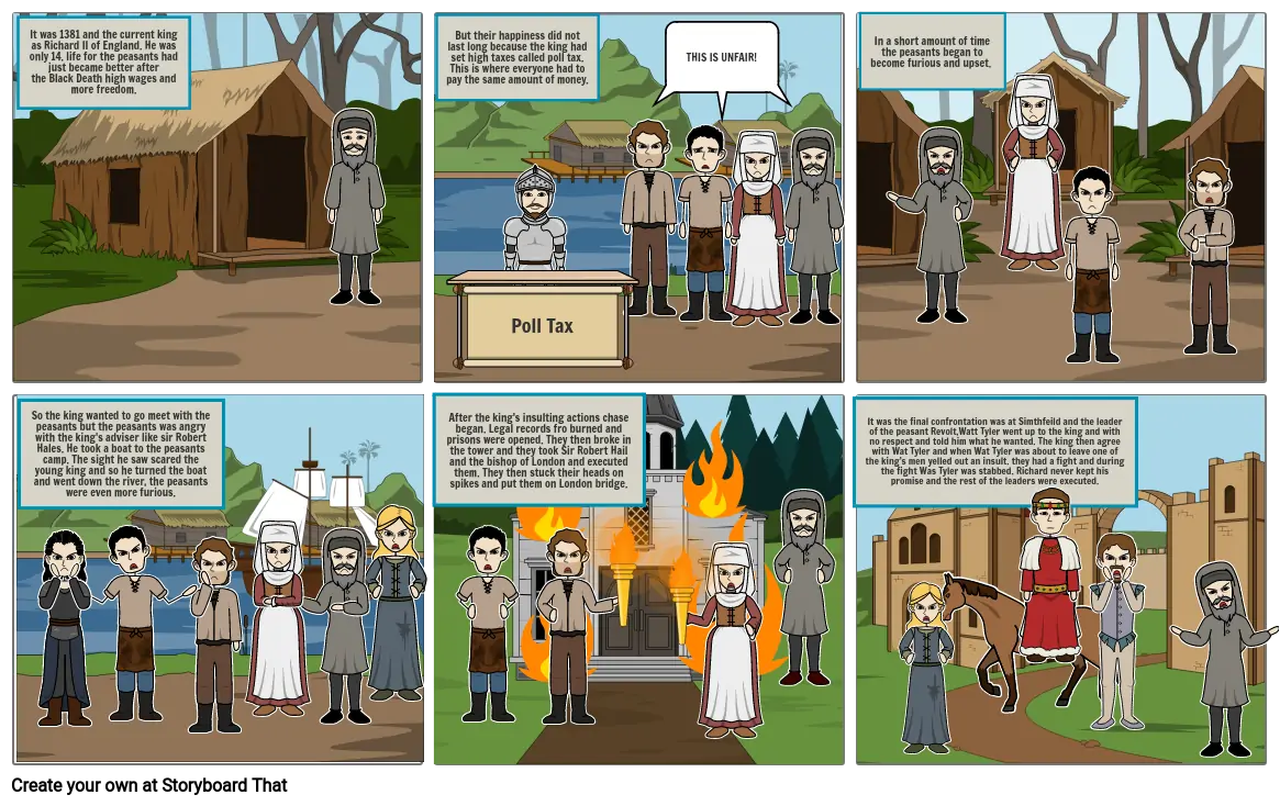 Punn&#39;s Peasant Revolts story board