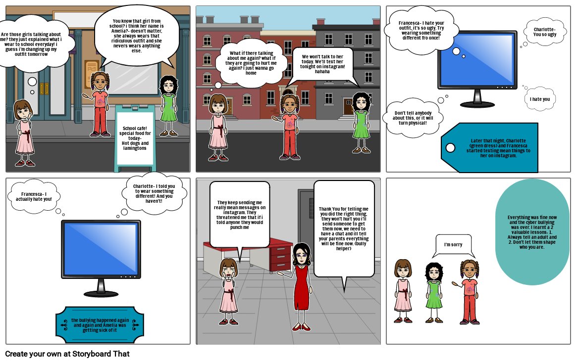 Cyber Bullying Storyboard by qwerty