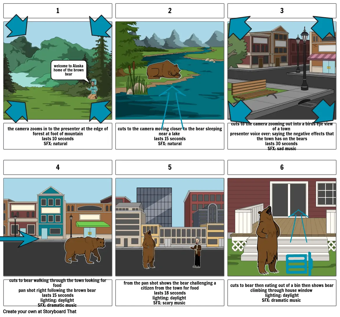 brown bear storyboard