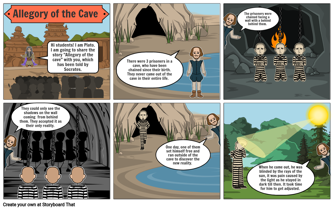 Allegory of the Cave Storyboard por rajdhaliwal