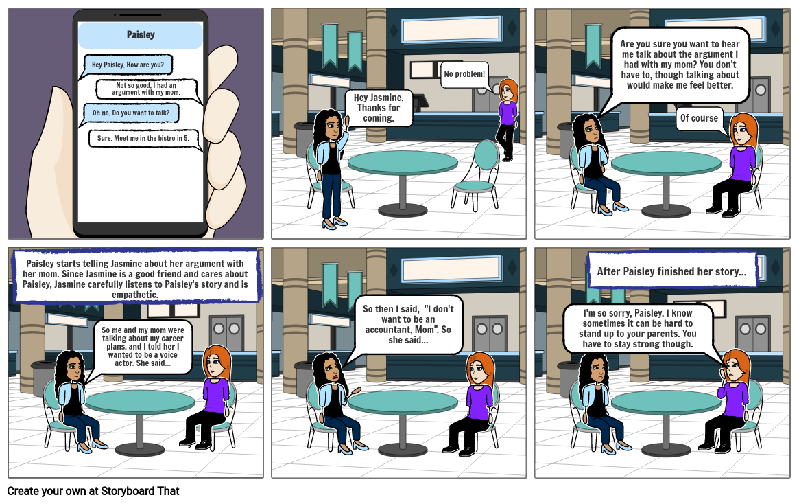 Listening Skills Comic Strip Storyboard by rajvermatx