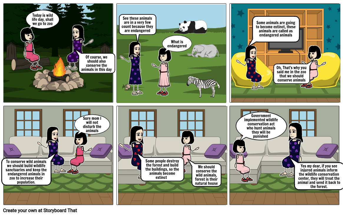 Wild Life conservation Storyboard by rakshitha93101