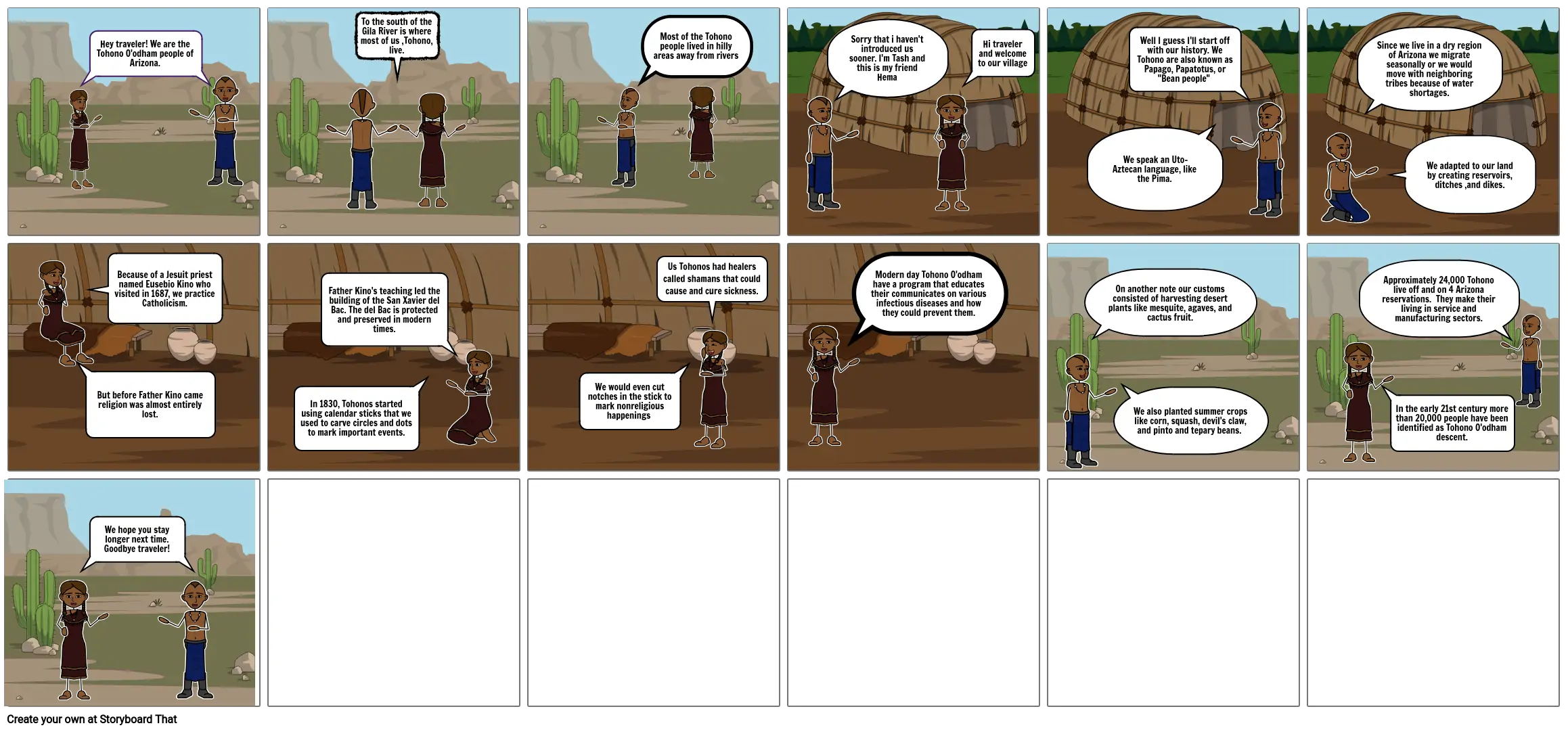 Tohono O'odham Tribe Storyboard by rayfull512