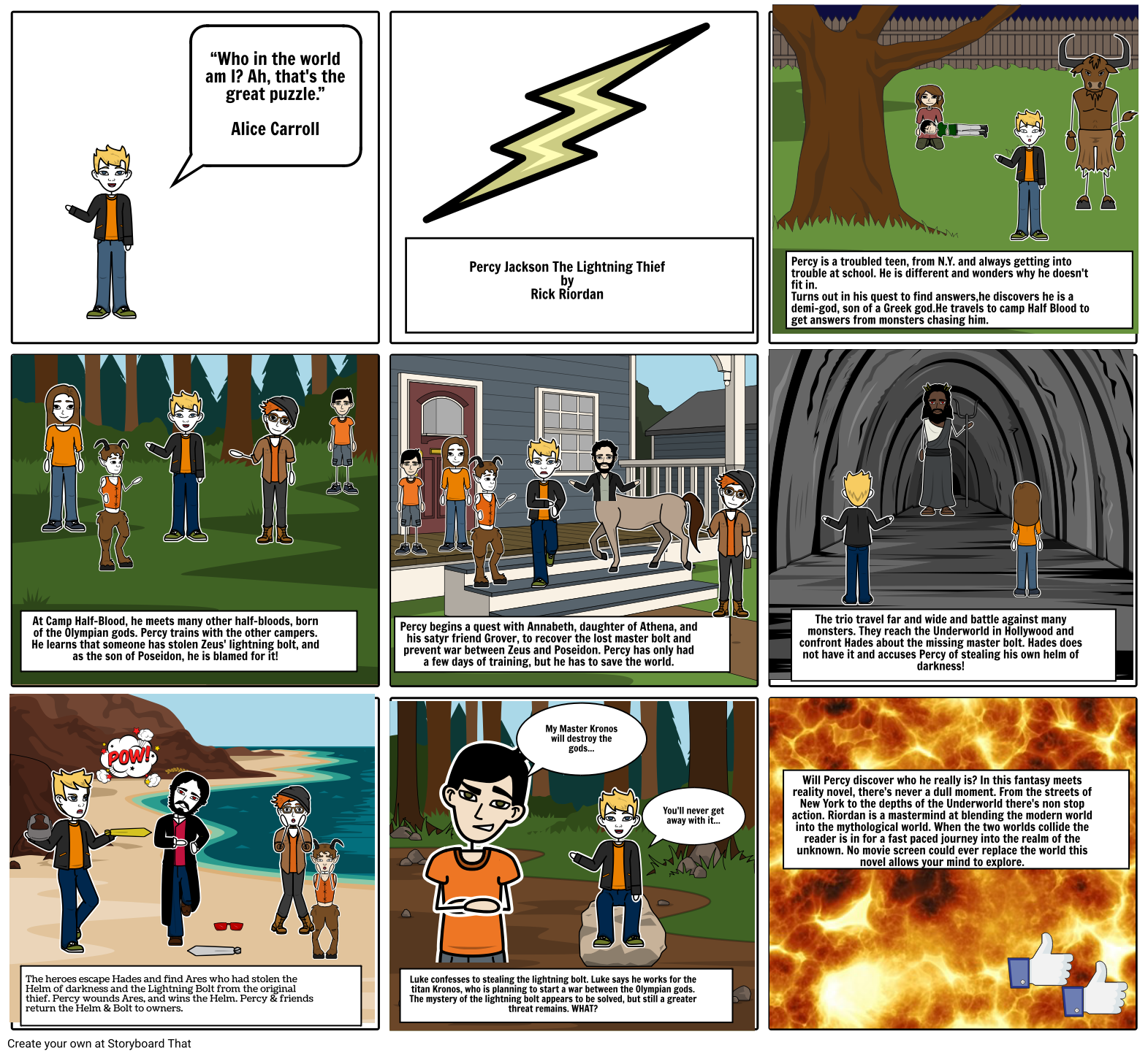 The lightning thief storyboard von rcheatham