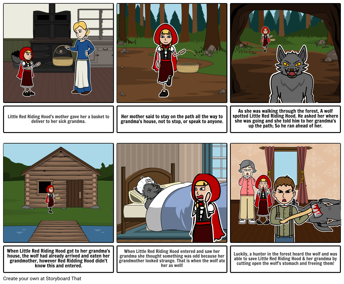 Little Red Riding Hood Storyboard By Rebeccaray