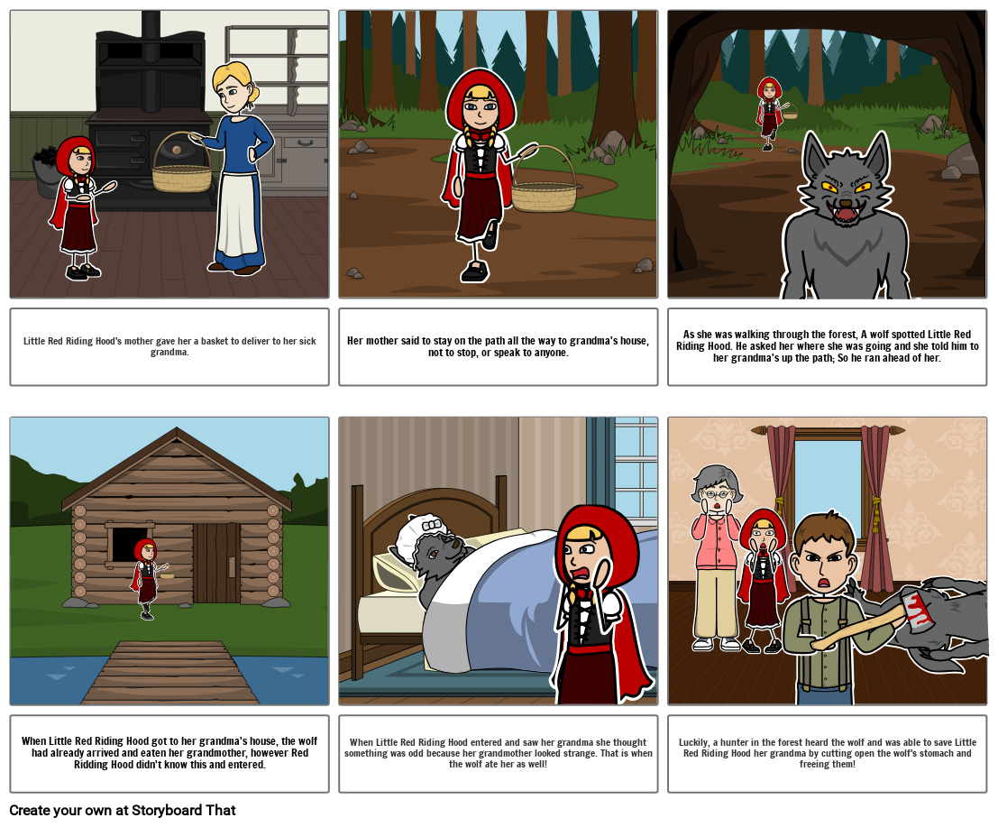 Little Red Riding Hood Storyboard por rebeccaray