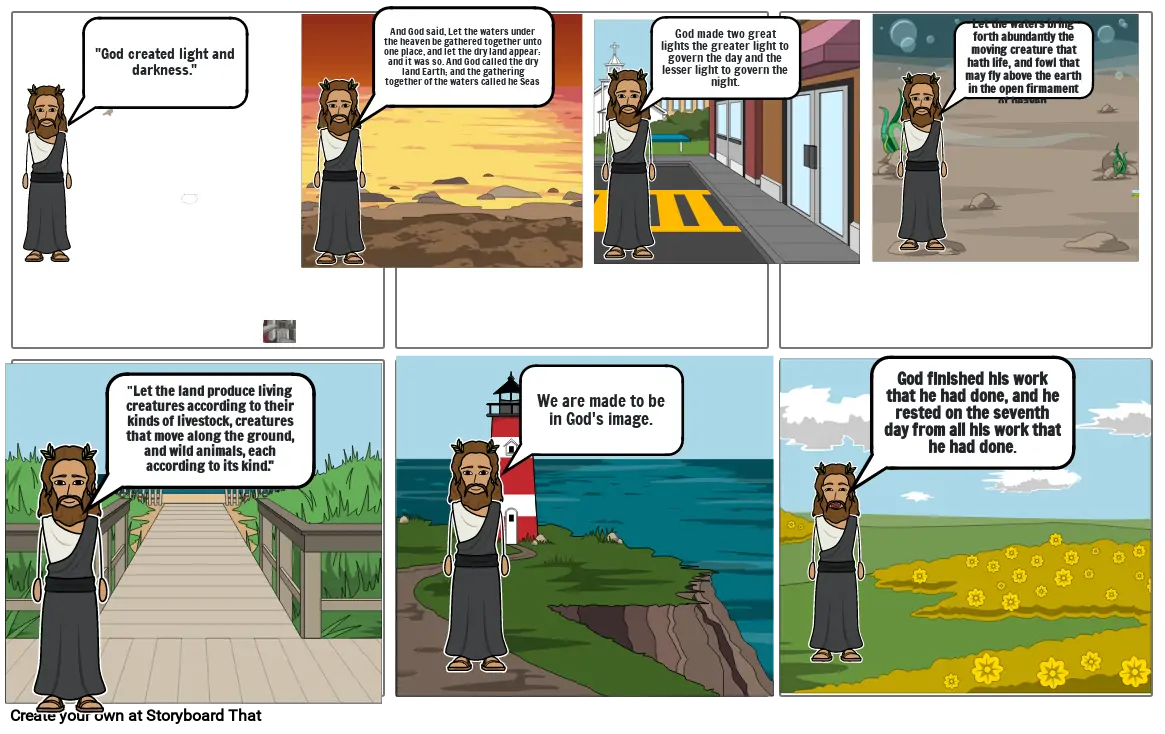 Creation Comic Story Strip