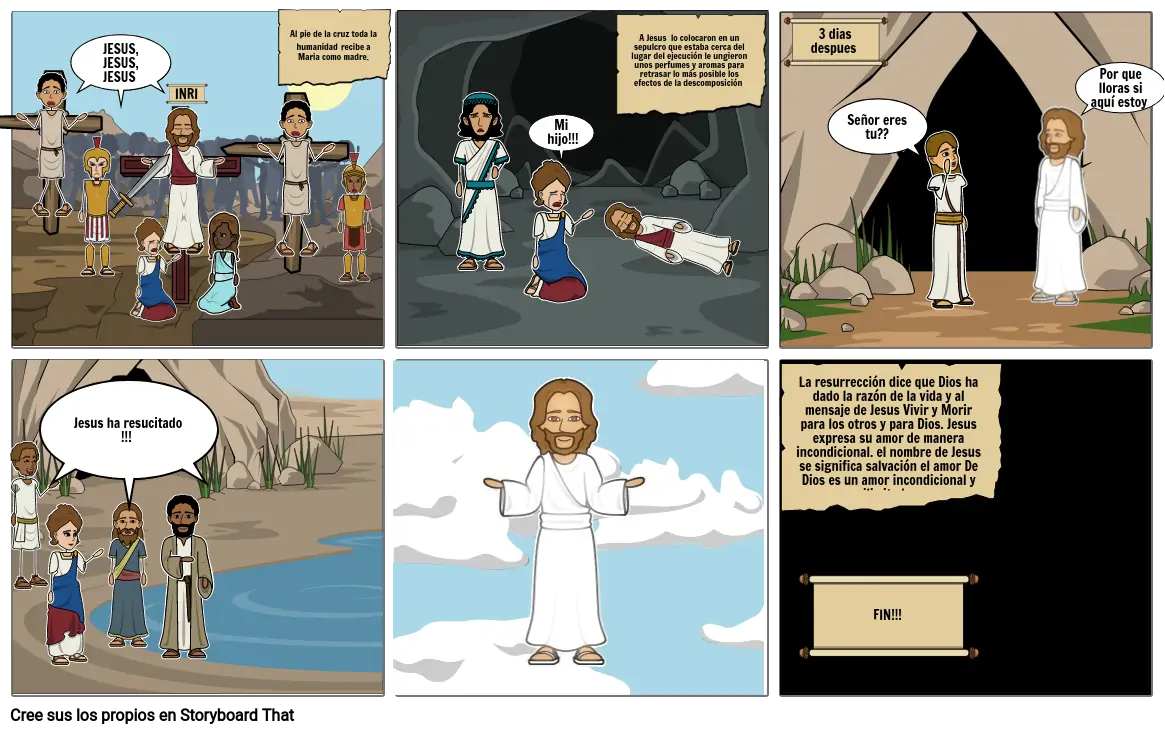 La pasion de Jesus Storyboard av reginabonita