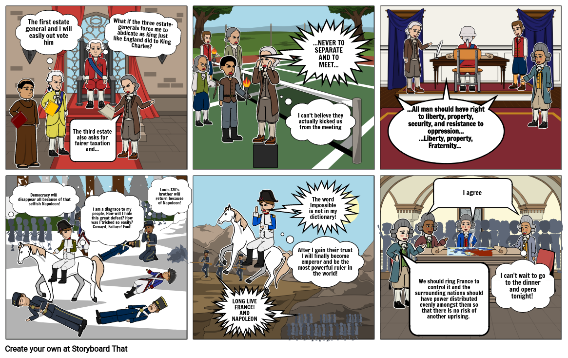 The French Revolution Graphic Novel Storyboard