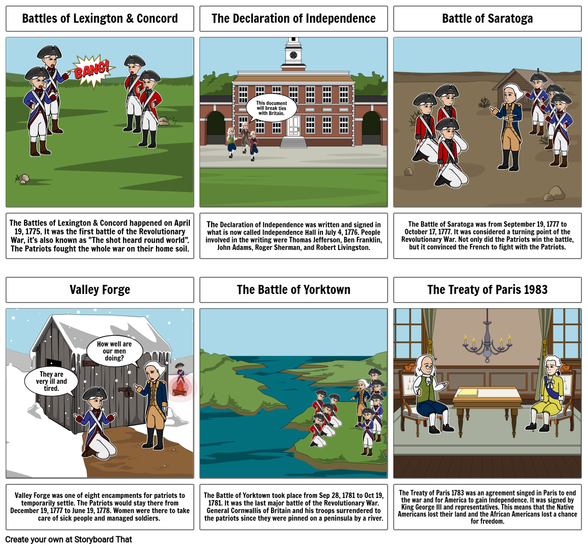 Revolutionary War Storyboard by rhysmarasigan