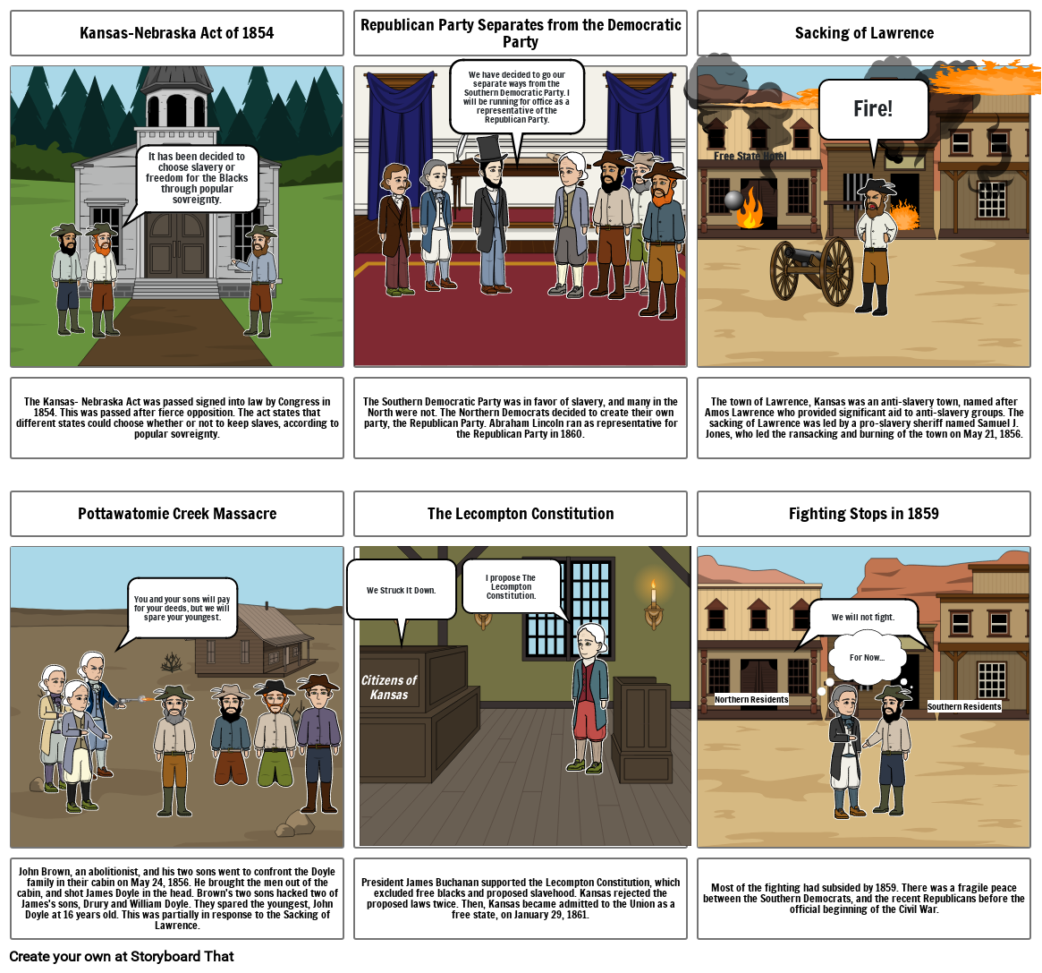 Bleeding Kansas Storyboard by richard3cm