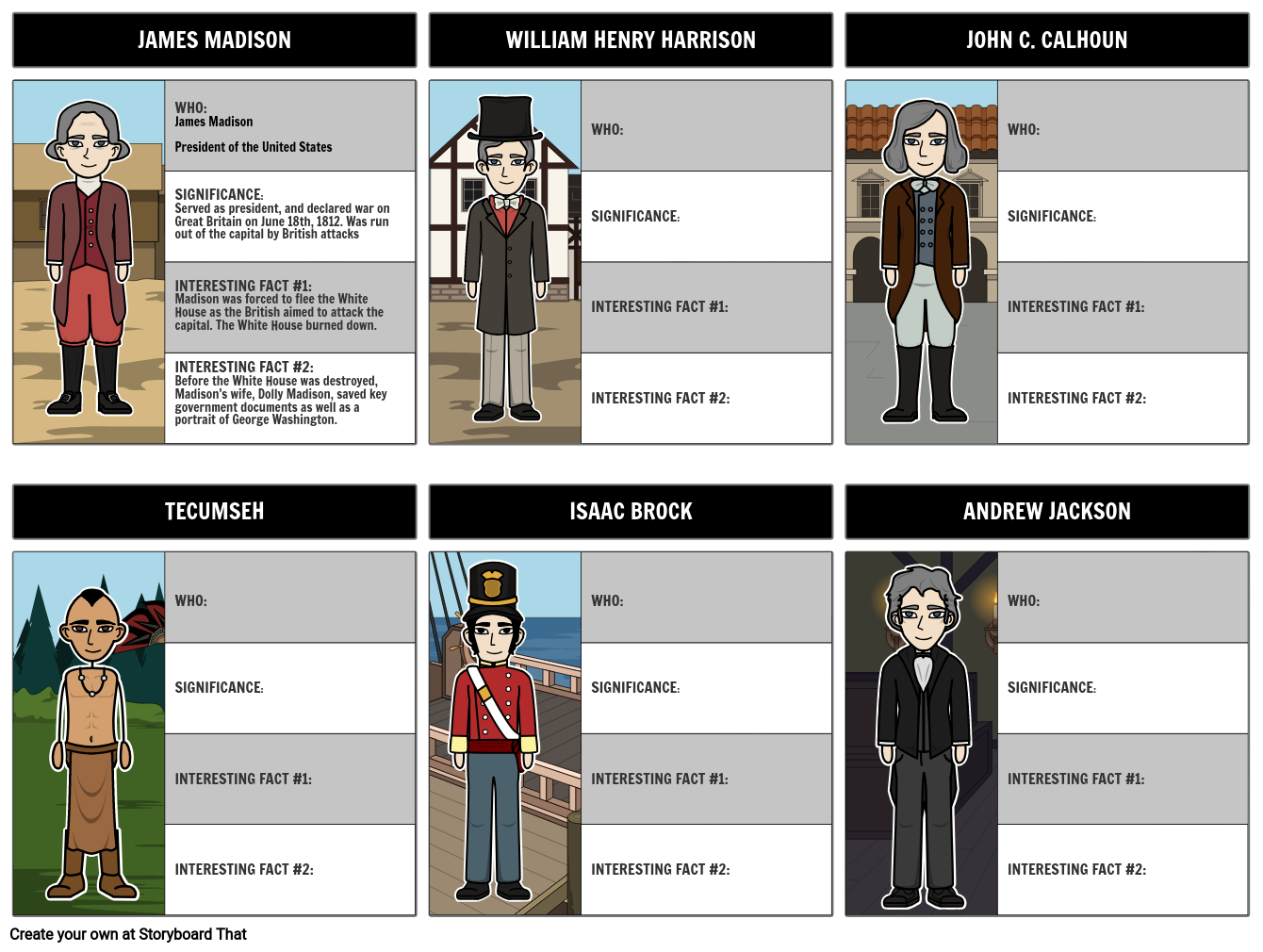 major-figures-in-the-war-of-1812-storyboard-av-richard-cleggett