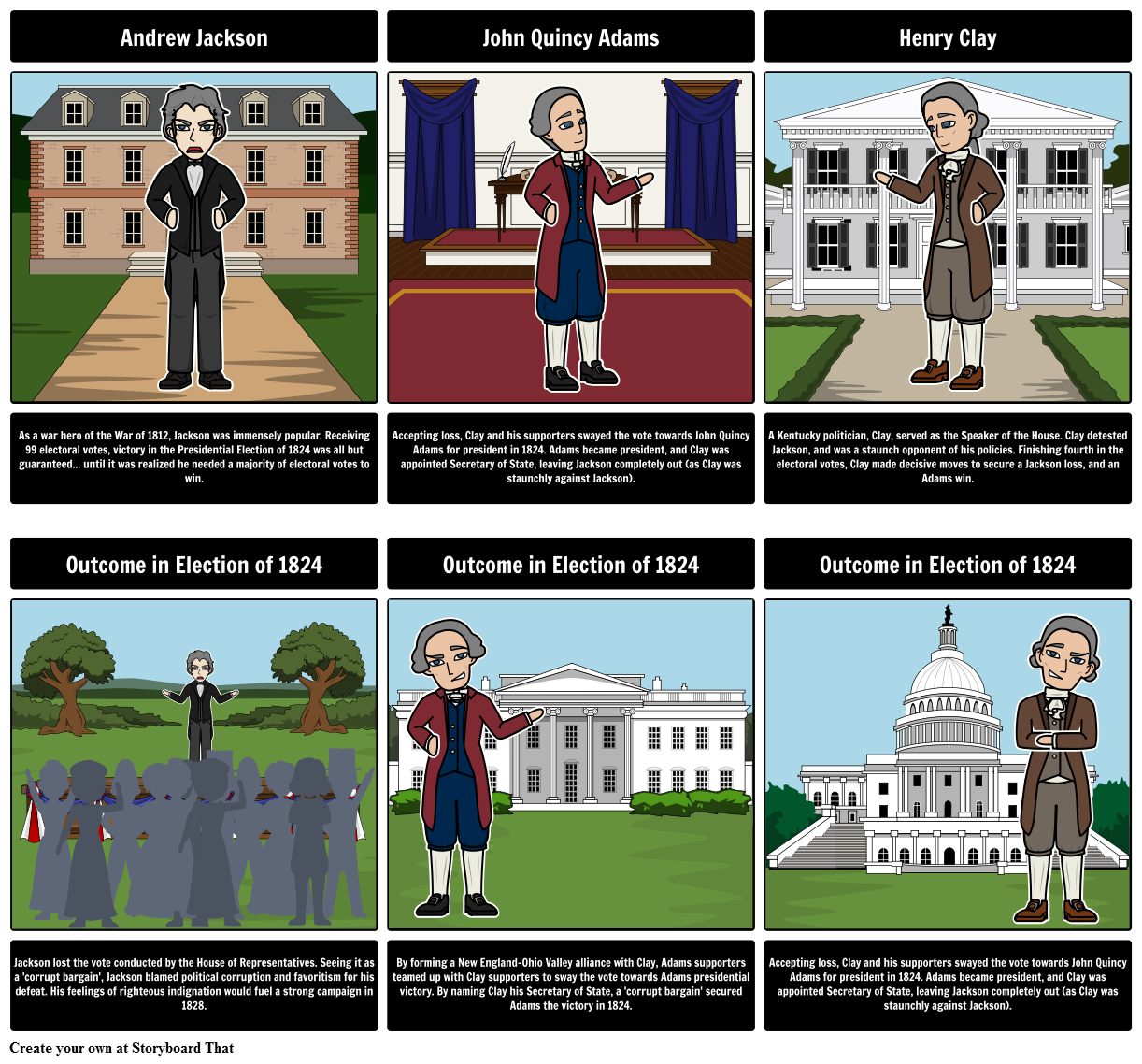 The Election of 1824: A Corrupt Bargain Storyboard